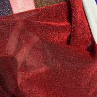 Produits populaires : Tissu en fil de soie or et argent, tricoté, élastique, échantillon gratuit, tissu Spandex