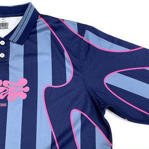 长袖足球球衣定制经典条纹升华男式足球球衣 - Product Image 4