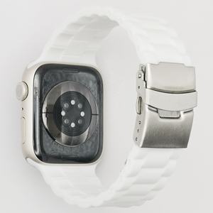 Bracelet de montre en Silicone pour <span class=keywords><strong>Apple</strong></span> <span class=keywords><strong>Watch</strong></span> série <span class=keywords><strong>8</strong></span> 7 6 SE Ultra 41mm <span class=keywords><strong>45mm</strong></span> 40mm 44mm, trois perles - Product Image 3