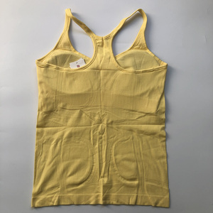 Custom <strong>Best</strong> Comfortable Women Seamless Padded <strong>Workout</strong> <strong>Tank</strong> Tops Ribbed Racerback Gym Athletic Yoga Camisole with <strong>Built</strong> in <strong>Bra</strong> - Product Image 4