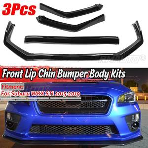 Lèvre de pare-chocs avant noir brillant, kit carrosserie, séparateur, diffuseur, protection, déflecteur pour Subaru WRX STI 2015-2019 - Product Image 1