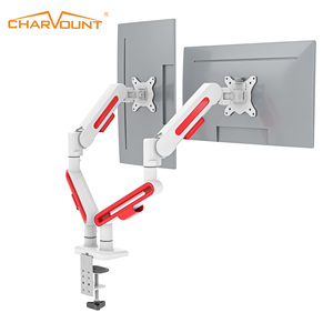 <span class=keywords><strong>Support</strong></span> de moniteur double élégant pour jeux vidéo, plusieurs options de couleurs, noir, orange, <span class=keywords><strong>blanc</strong></span>, rouge, ressort à gaz, <span class=keywords><strong>support</strong></span> d'écran PC 40 pouces - Product Image 1