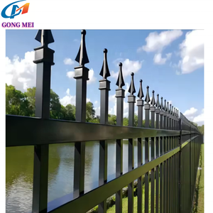 Antik dekoratif mızrak üst ferforje çit yüksek tarzı örgü bahçe çit paneli konut kullanımı ısı - Product Image 1