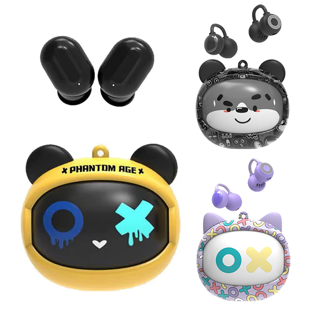 Custom Manufacturing G08 Bear & Shiba Inu Wireless Earphone with ISO 9001 CE Certified Creative Face Changing Bluetooth Earbuds