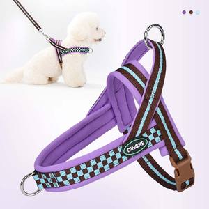 Sadel rompi anjing poliester, untuk anjing kecil sedang untuk Bichon Shiba Inu penggunaan luar ruangan kancing jenis penutup tali hewan peliharaan empuk - Product Image 1