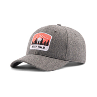 Casquette de baseball unisexe en laine méltone bicolore avec patch brodé personnalisé, style vintage, chaude pour l'hiver, vente en gros