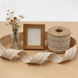 Ruban en <span class=keywords><strong>jute</strong></span> Gordon Ribbons, 2 mètres, ruban en <span class=keywords><strong>toile</strong></span> <span class=keywords><strong>de</strong></span> <span class=keywords><strong>jute</strong></span> naturelle, bordures brodées vintage, ruban en <span class=keywords><strong>toile</strong></span> <span class=keywords><strong>de</strong></span> <span class=keywords><strong>jute</strong></span> <span class=keywords><strong>de</strong></span> 6 cm pour bricolage <span class=keywords><strong>de</strong></span> vacances - Product Image 1