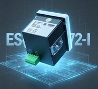 EASTSONG ES72-I Amperímetro Digital Monofásico 67x67mm con Panel LED Rojo 5A RS485 Modbus RTU Clase 0.5 Resistente a Altas Temperaturas IP65