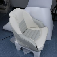 Siège de bateau marin de luxe - Chaise de capitaine ergonomique avec vinyle résistant aux UV pour ponton, yacht et bateau de pêche