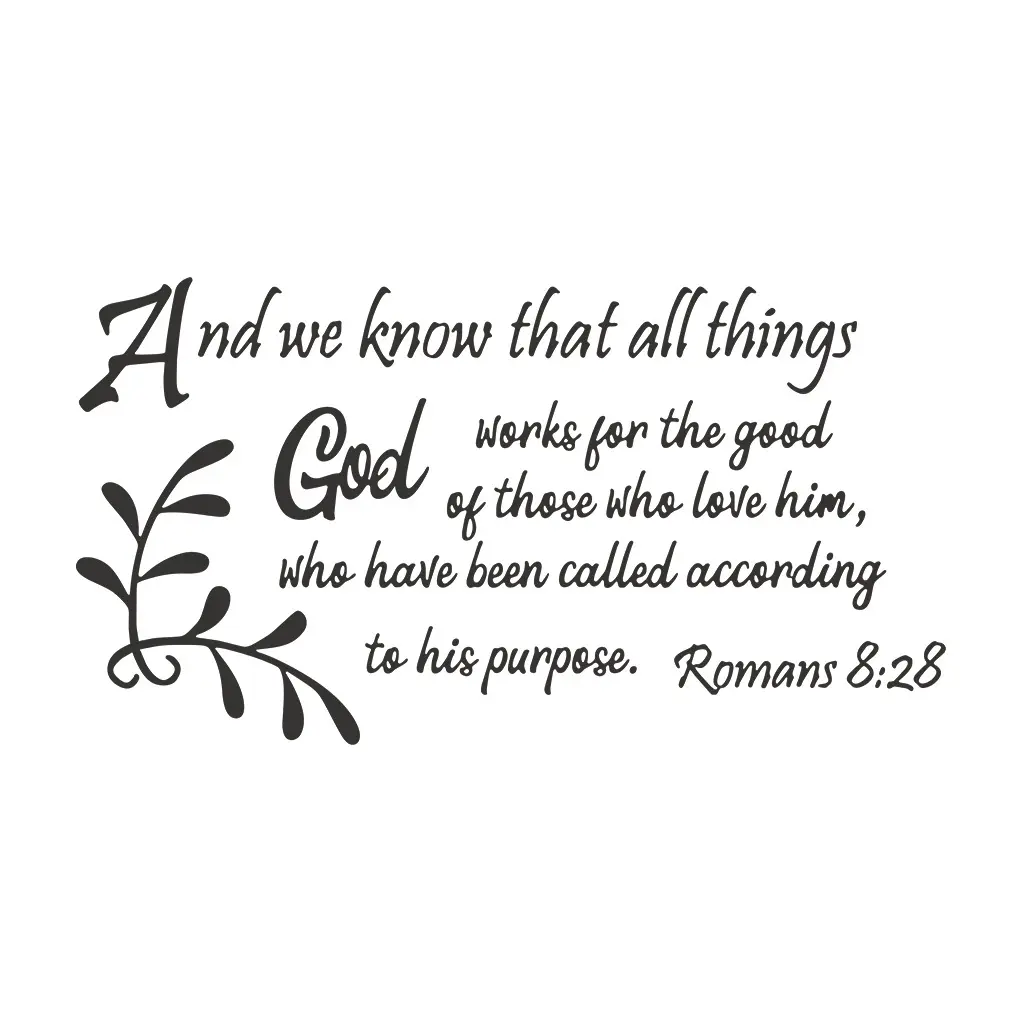 Decorating removable waterproof self adhesive bible verse wall stickers decals for bedroom