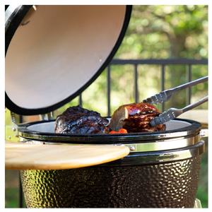 Barbecue Kamado SEB KAMADO 23,5 pouces, <span class=keywords><strong>noir</strong></span>, grand modèle, en céramique, forme d'œuf, pour cuisine extérieure, fumoir en céramique - Product Image 4