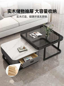 方形客厅，小户型，简约现代，石板，轻豪华，玻璃茶几 - Product Image 5
