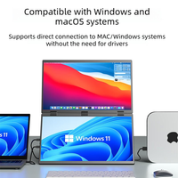 Moniteur portable double écran 18,5 pouces 100% SRGB 250 nits 1920 x 1080 avec haut-parleurs