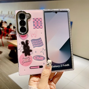 Ánh Sáng Màu Xanh Trường Hợp Đối Với Samsung <span class=keywords><strong>Galaxy</strong></span> Z Gấp 6 Điện Thoại Trường Hợp Mô Hình In Phim Hoạt Hình IMD Mềm TPU Chống Sốc Bảo Vệ Trường Hợp Đối Với Cô Gái - Product Image 2