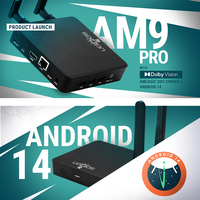 Ugoos AM9 PRO S905X5-J 4G 64G TV Box Android 14 DDR5 Quad Core Reproductor Multimedia 2.4G+5G Wifi 4K BT Control Remoto por Voz Smart Set Top Box STB