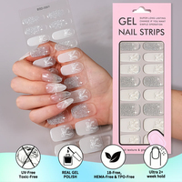 Pita Kuku Gel 5D Embossed UV Free Motif Polkadot Gaya Prancis Bebas HEMA dan Tidak Beracun untuk Salon (OEM)