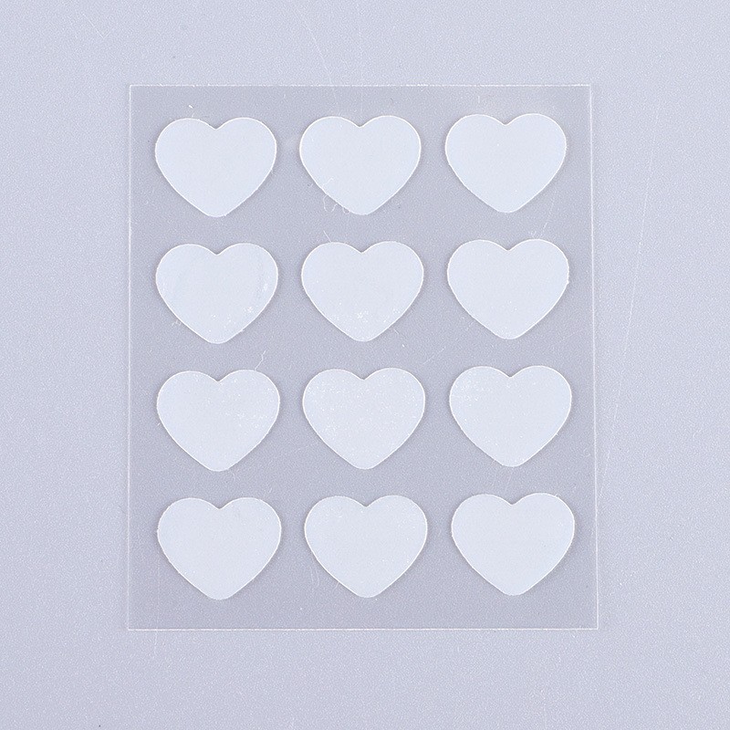 forme de coeur transparente 3*4 12 points