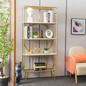 Bắc Âu Sang Trọng Rèn Sắt Tủ Sách Đa-Thiết Kế Tầng Cho Đồ Nội Thất Nhà-Phòng Ngủ Lưu Trữ Phòng Khách Hiển Thị Bao Gồm <span class=keywords><strong>CD</strong></span> Giá - Product Image 2