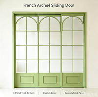 Porte coulissante moderne à 3 panneaux en aluminium et verre, étanche, à panneaux pleins, pour cuisine, placard, balcon