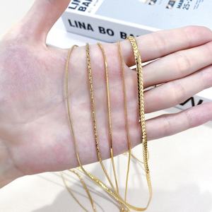 Cadena Cubana de Latón Chapada en Oro de 24K Personalizada Jxx, Collar con Cadena Figaro de Múltiples Anchos y Longitudes para Mujer - Product Image 5