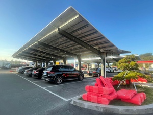 Thép carbon năng lượng mặt trời carport không thấm nước gắn hệ thống thương mại thép cột duy nhất đậu xe khung tùy chỉnh - Product Image 2