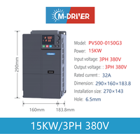 Convertisseur de pompe solaire MPPT DC AC 15 kW VFD M-driver PV500, contrôleur de pompe à eau VSD