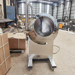 Vertical para granos y gránulos de pan Máquina de recubrimiento de semillas de cacahuete de caramelo de nuez de chocolate - Product Image 2