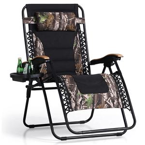Sillón de camuflaje acolchado Zero Gravity, talla grande <span class=keywords><strong>XL</strong></span>, reposabrazos ancho, reclinable ajustable con portavasos - Product Image 1