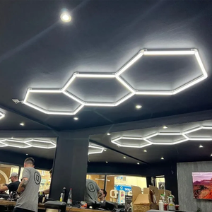 HanYin High-End-Garagen beleuchtung für Werkstatt High-End Sechseckige LED-Leuchte Barber Shop Gym Lights Aluminium - Product Image 1