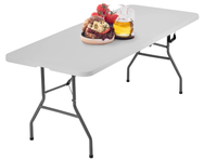 Table pliante de 180 cm la plus vendue pour les banquets de mariage en plein air