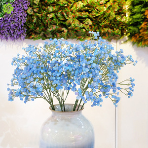 B025A Fleurs artificielles en soie bleu clair effet ciel étoilé, haute simulation, pour décorations de mariage et décoration intérieure - Product Image 1