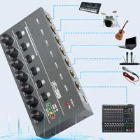 Mini mélangeur audio 6 canaux avec commutateur stéréo mono Console de mixage de signal compacte