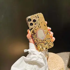 Wholesale Diamond Bling Irregular Shape Mirror TPU Electroplating Mobile Phone Cover Case For Iphone 6 7 8 Plus X Xs Xr Xs Max