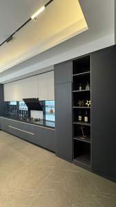 Gabinetes de cocina modernos negros Muebles completos Diseños de gabinetes de cocina de madera - Product Image 5