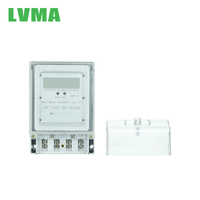 Meter Energi GSM LCD Nirkabel Satu Fasa LVMA Akurasi 1.0 10A 220-240V Penggunaan Komersial PCB Kartu IC Prabayar