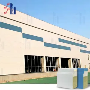 SH 2023 Building Material Corrugated PU Sealed Rock Wool Sandwich Panel With Fireproof Grade A