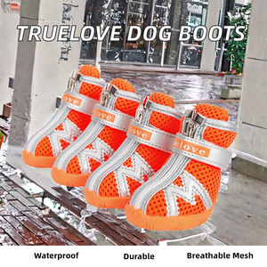 ट्रूलोवे उच्च-शीर्ष कुत्ते जूते पहनने के लिए प्रतिरोधी और वाटरप्रूफ पालतू जूते ठोस पैटर्न गर्म बिक्री आउटडोर थोक कुत्ते गियर - Product Image 2