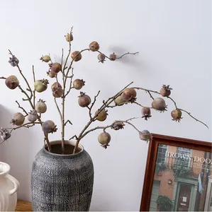 Planta Artificial Realista <span class=keywords><strong>de</strong></span> <span class=keywords><strong>Granada</strong></span> con 11 Cabezas Cuadradas, Decoración para el Hogar, Fruta Simulada Portátil, Decoración <span class=keywords><strong>de</strong></span> Piso para el Hogar - Product Image 5