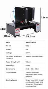 <span class=keywords><strong>Engrapadora</strong></span> Neumática de Doble Cabezal con Protector de Seguridad |   Máquina de Encuadernación Eficiente de 2 Puntos <span class=keywords><strong>para</strong></span> Blísteres y Cartón - Product Image 5