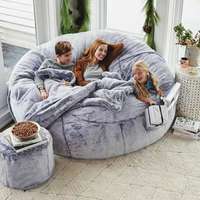 JXT Fauteuil pouf pliable moderne en velours de style nordique avec housse de rangement, ultra doux, pour une relaxation décontractée au sol