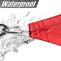 Voile d'ombrage robuste en polyester rouge enduit de PU pour patio, jardin et cours arrière, protection UV, auvent extérieur pour fêtes
