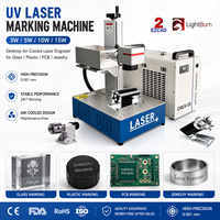 Machine de marquage laser UV DIANZHU 3W/5W/10W/15W, graveur laser de bureau à refroidissement par eau pour verre, plastique, PCB, bijoux