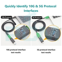 Testeur de vitesse USB USB-A outil de test de données de vérificateur de câble de Type C pour USB2.0 USB3.0 USB3.1 5G 10G tension pour l'inspection QC du concentrateur de laboratoire