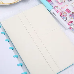 Caderno a5 folhas soltas disco caderno com caneta simples azul escritório notebook em couro 2021