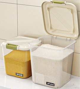 Grands bacs de stockage d'ingrédients, bacs de stockage d'aliments pour animaux de compagnie avec roues, pelle et couvercle hermétique pour aliments secs, farine - Product Image 4