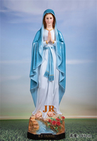 Statue de la Vierge Marie en résine catholique religieuse extérieure grandeur nature personnalisée modèle de statue de Marie en fibre de verre à vendre