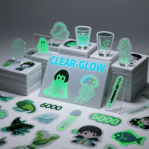 Personalized Custom <b>Logo</b> 3D Night Light <b>Stickers</b> UV Protected Strong Adhesive Waterproof <b>Sticker</b> - Product Image 5