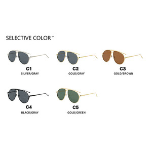 Gafas de Sol Plinth Avant-Garde con Forma de Sapo, Modelo 40180, Unisex, Montura Completa, Lentes UV400, Nueva Tendencia de Moda para Vacaciones - Product Image 4