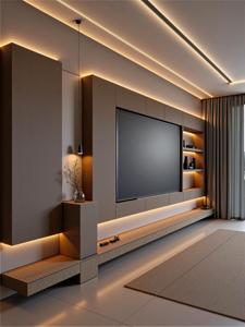 Mobile TV da Parete Personalizzabile e Libreria Contenitore per <span class=keywords><strong>Soggiorno</strong></span> Adatto all'Arredamento della Zona Giorno - Product Image 1