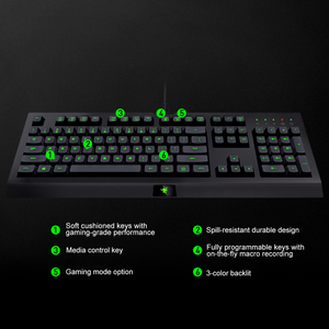 Cynosa Pro Wired Gaming Keyboard Backlit Membrane for Game <b>Recording</b> Programmable Keys 104 Laptop Figurines & Miniatures - Product Image 5